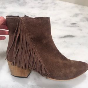 Women s brown suede booties